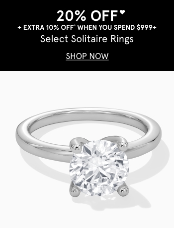 20% off select solitaire rings