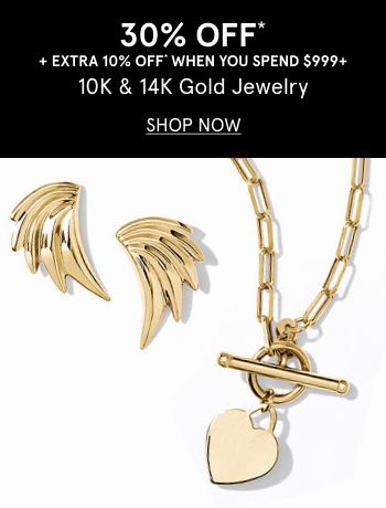 30% off gold jewelry