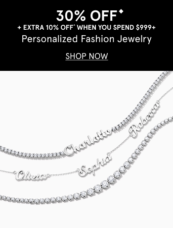 30% off personalized jewelry
