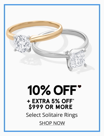 10% off select solitaire rings