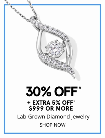 30% off lab-grown diamond jewelry
