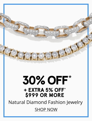 30% off natural diamond fashion