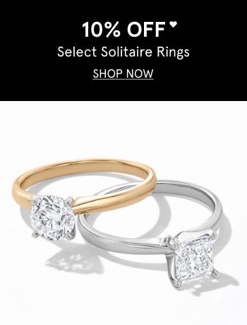 10% off select solitaire rings