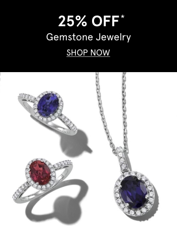 25% off gemstone jewelry