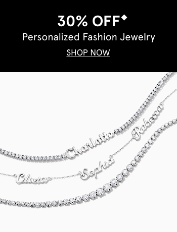 30% off personalized jewelry