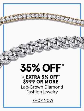 35% off lab-grown diamond fashion jewelry