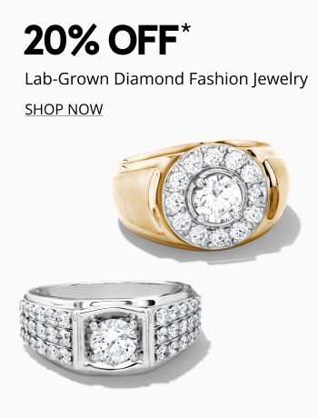 20% off lab-grown diamond fashion jewelry
