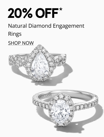 20% off natural diamond engagement rings