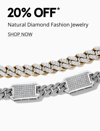 20% off natural diamond fashion jewelry