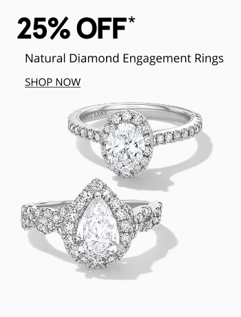 25% off natural diamond engagement rings
