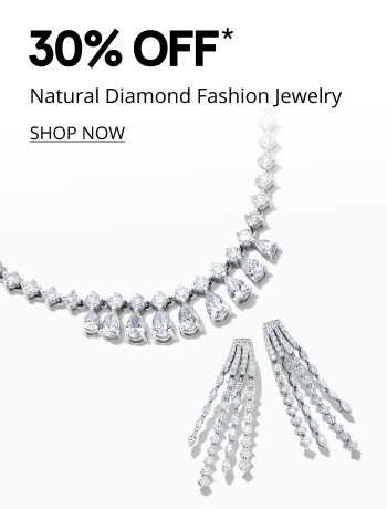 30% off natural diamond fashion jewelry