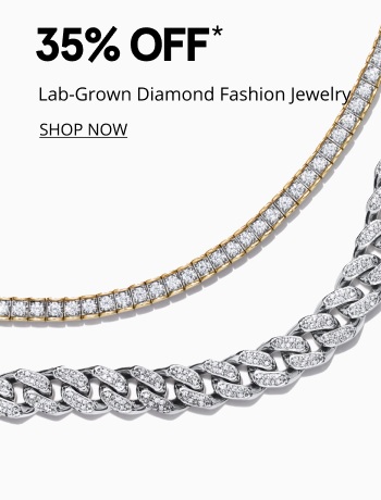 35% off lab-grown diamond fashion jewelry