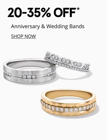 20-35% off anniversary and wedding rings