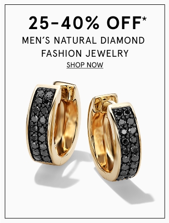 25-40% off mens natural diamond fashion jewelry