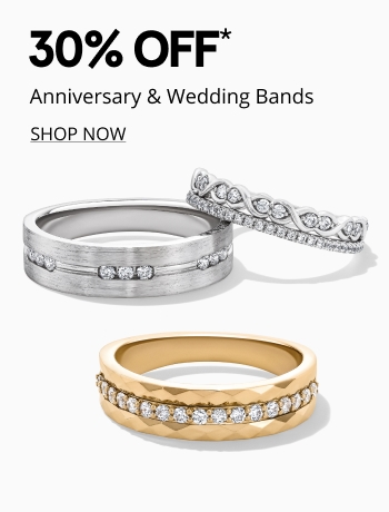 30% off anniversary and wedding bands