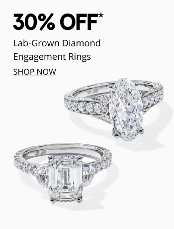 30% off lab-grown diamond engagement rings