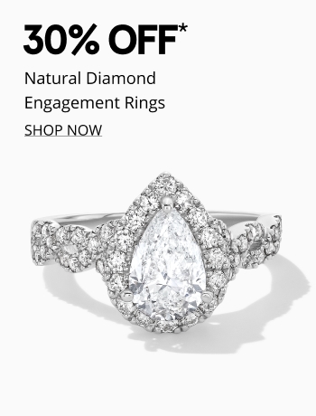 30% off natural diamond engagement rings