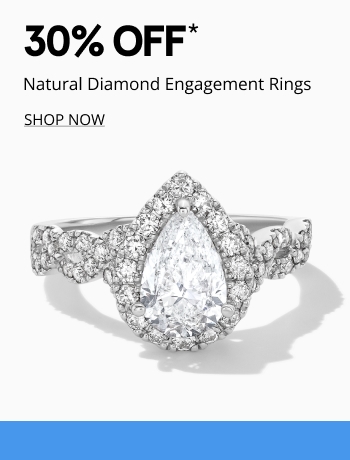 30% off natural diamond engagement rings