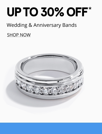 Up to 30% off wedding and anniversary rings