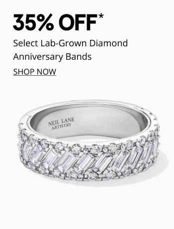 35% off select lab-grown diamond bands