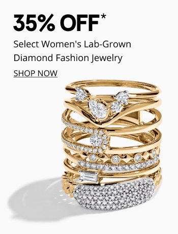 35% off select womens lab-grown diamond fashion jewelry