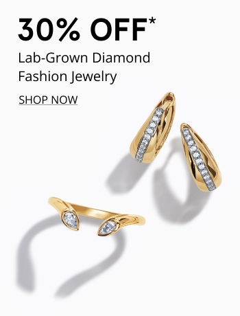 30% off lab-grown diamond fashion jewelry