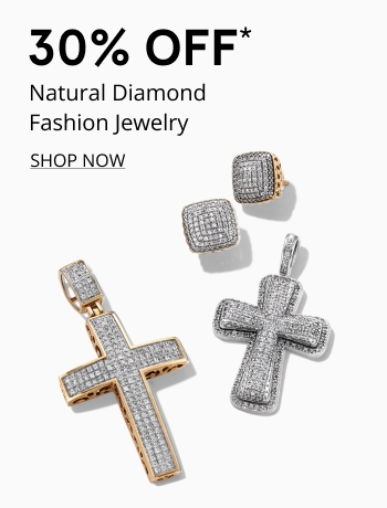 30% off natural diamond fashion jewelry