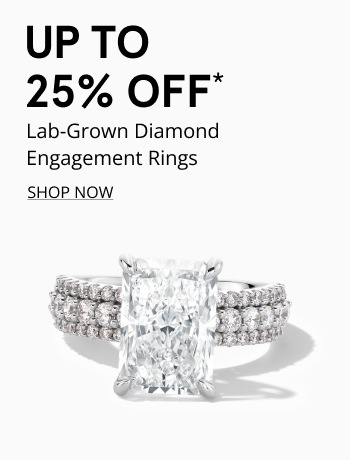 Up to 25% off lab-grown diamond engagement rings