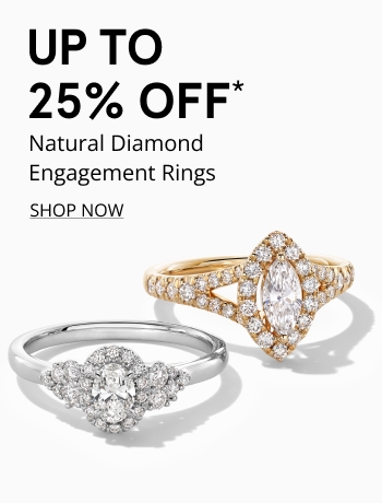 Up to 25% off natural diamond engagement
