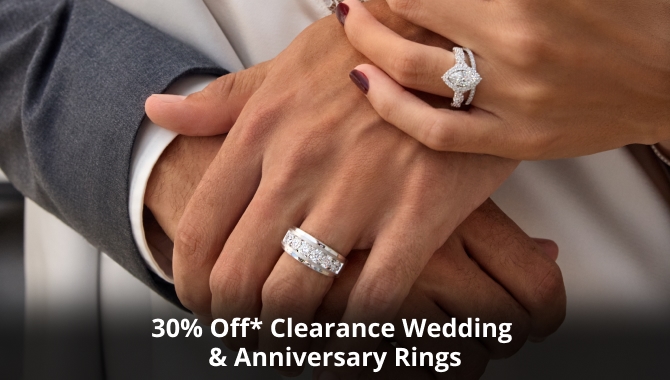 30% Off Clearance Wedding and Anniversary Rings