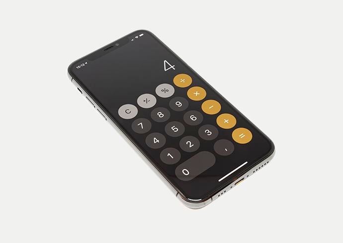 A basic calculator used to calculate expenses
