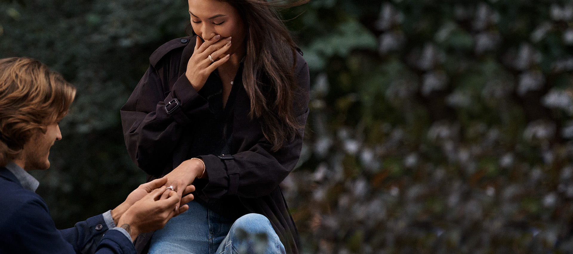 Man proposing with an engagement ring from KAY