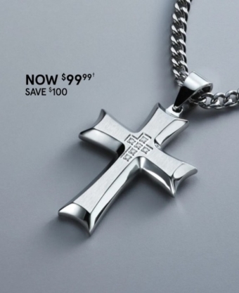 Cross necklace now $99.99 save $100