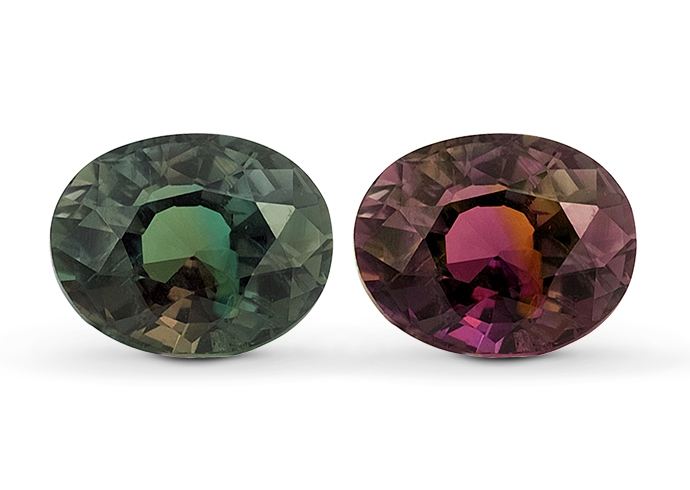 Two loose alexandrite stones