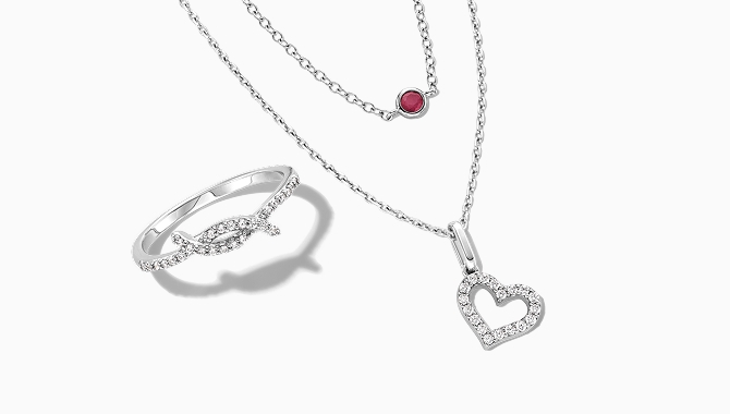 Sterling silver ring and necklace under $100