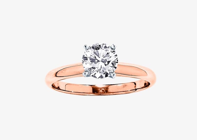 Rose gold engagement ring