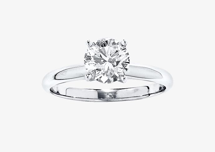 White gold engagement ring