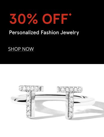 30% off personalized jewelry
