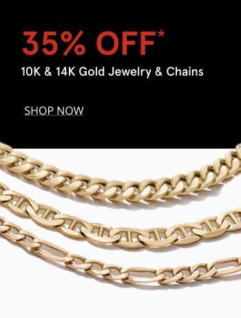 35% off gold jewelry and chains