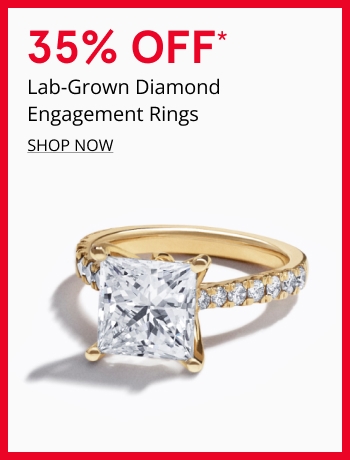 35% Off Lab-Grown Diamond Engagement Rings