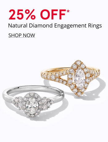 25% Off* Natural Diamond Engagement Rings
