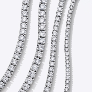 Four diamond bracelets.