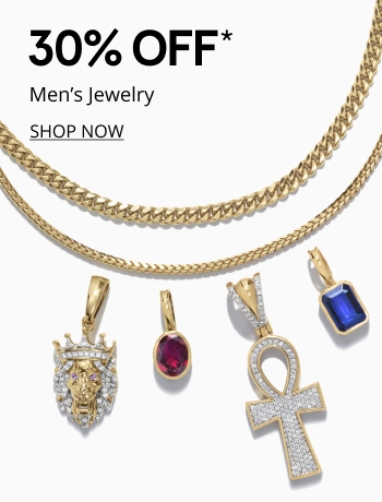 30% off mens jewelry