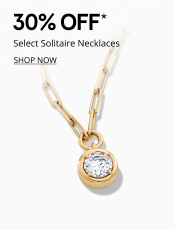 30% off solitaire necklaces