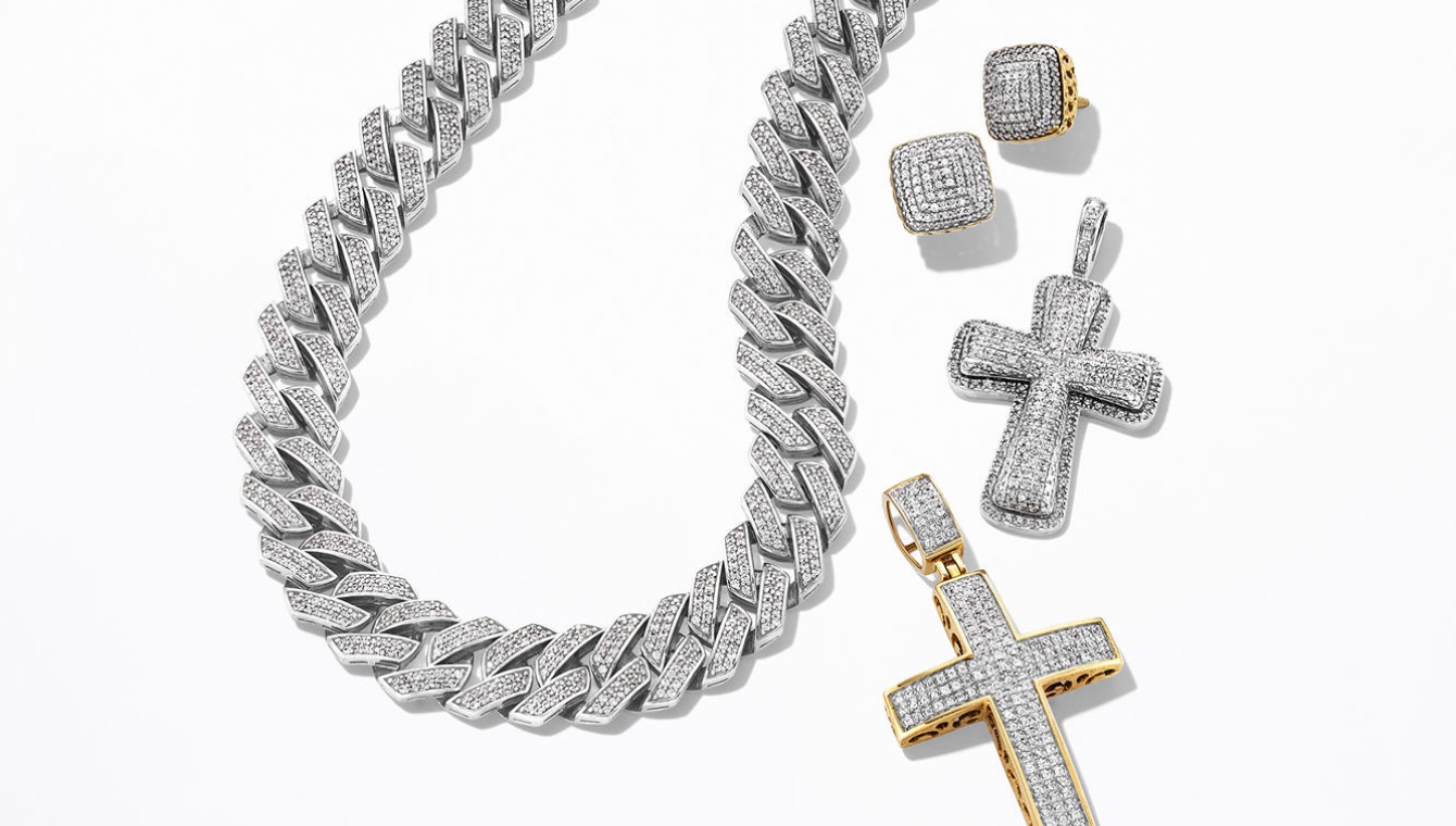 Assortment of Men's necklaces and earrings