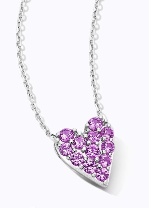 Amethyst heart necklace