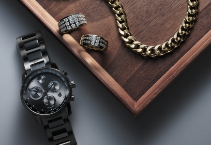 Mens watch, rings, and chain