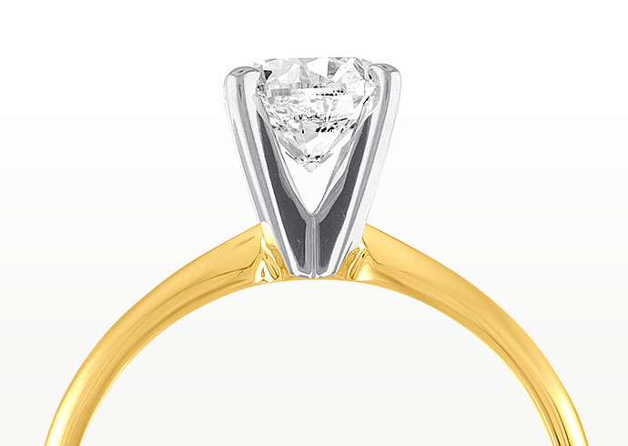 Sincerely, Springer's Yellow Gold Round Solitaire Engagement Setting w
