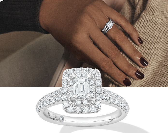 Kay Outlet Diamond Engagement Ring 1/3 ct tw Princess-cut 10K White Gold |  Hamilton Place