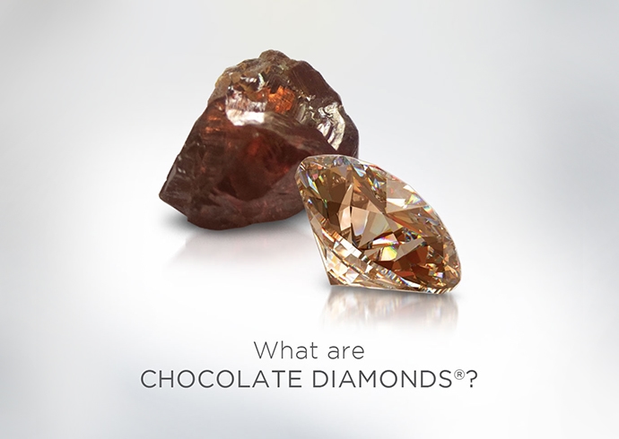 Chocolate Brown /& White Diamond Ring 925 Silver Round /& Baguette Diamonds .48ct